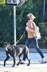 ROBIN WRIGHT Out with Her Dog in Brentwood 10/12/2020
