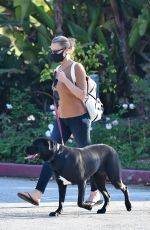 ROBIN WRIGHT Out with Her Dog in Brentwood 10/12/2020