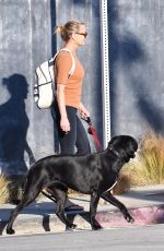 ROBIN WRIGHT Out with Her Dog in Brentwood 10/12/2020