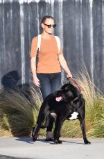 ROBIN WRIGHT Out with Her Dog in Brentwood 10/12/2020