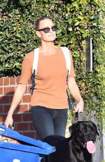 ROBIN WRIGHT Out with Her Dog in Brentwood 10/12/2020