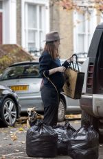 ROSE LESLIE Loading Luggage into Her Car in London 10/28/2020
