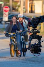 SADIE SINK and Gaten Matarazzo on the Set of Stranger Things, Season 4 in Atlanta 10/20/2020