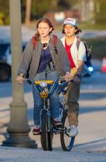 SADIE SINK and Gaten Matarazzo on the Set of Stranger Things, Season 4 in Atlanta 10/20/2020