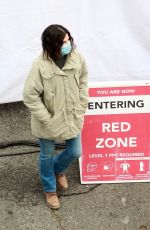 SANDRA BULLOCK on the Set of a Movie in Vancouver 10/16/2020
