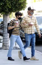 SELMA BLAIR and Ron Carlson at Alfred Coffee in Los Angeles 10/27/2020