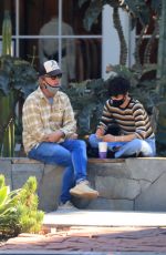 SELMA BLAIR and Ron Carlson at Alfred Coffee in Los Angeles 10/27/2020