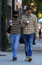 SELMA BLAIR and Ron Carlson at Alfred Coffee in Los Angeles 10/27/2020
