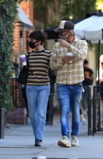 SELMA BLAIR and Ron Carlson at Alfred Coffee in Los Angeles 10/27/2020