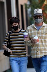 SELMA BLAIR and Ron Carlson at Alfred Coffee in Los Angeles 10/27/2020