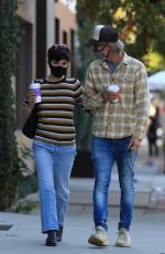 SELMA BLAIR and Ron Carlson at Alfred Coffee in Los Angeles 10/27/2020