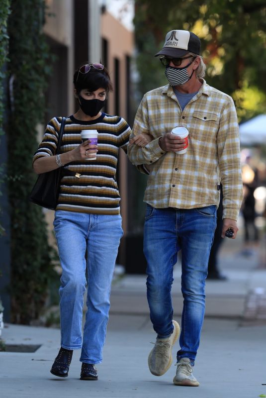 SELMA BLAIR and Ron Carlson at Alfred Coffee in Los Angeles 10/27/2020