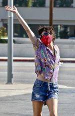 SELMA BLAIR in Denim Shorts Out in Studio City 10/03/2020