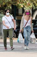 SHANNEN DOHERTY and SARAH MICHELLE GELLAR Shopping at Malibu Country Mart 10/05/2020