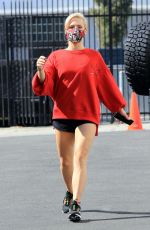 SHARNA BURGESS Arrives at DWTS Rehersal in Los Angeles 10/28/2020