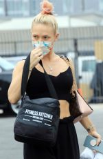 SHARNA BURGESS at the Dancing with the Stars Studio in Los Angeles 10/09/2020