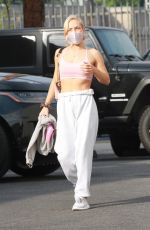 SHARNA BURGESS Leaves DWTS Rehearsal in Los Angeles 10/06/2020