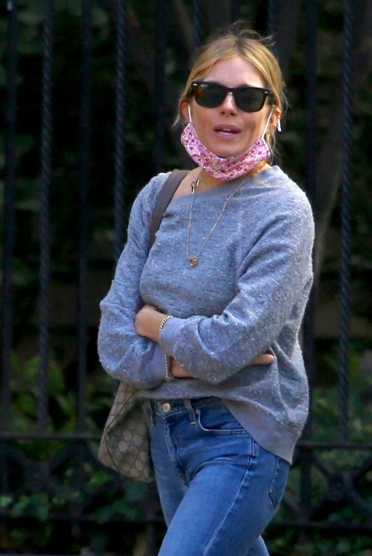 SIENNA MILLER Out for Lunch in New York 09/30/2020
