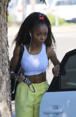 SKAI JACKSON Arrives at DWTS Studio in Los Angeles 10/14/2020
