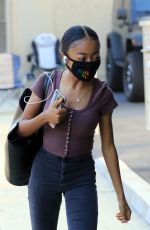 SKAI JACKSON Heading to DWTS Practice in Los Angeles 10/09/2020