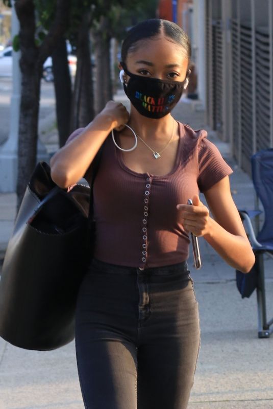 SKAI JACKSON Heading to DWTS Practice in Los Angeles 10/09/2020