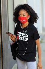 SKAI JACKSON Heading to SWTS Reheersal in Los Angeles 10/01/2020