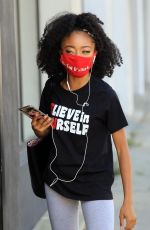 SKAI JACKSON Heading to SWTS Reheersal in Los Angeles 10/01/2020