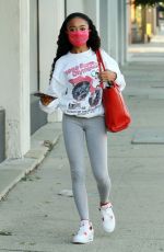 SKAI JACKSON in a Vintage 1968 Summer Olympic Shirt at DWTS Studio in Los Angeles 10/27/2020