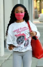 SKAI JACKSON in a Vintage 1968 Summer Olympic Shirt at DWTS Studio in Los Angeles 10/27/2020
