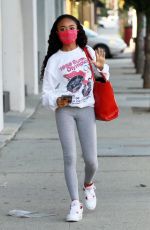 SKAI JACKSON in a Vintage 1968 Summer Olympic Shirt at DWTS Studio in Los Angeles 10/27/2020