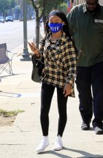 SKAI JACKSON Wearing a Vote Mask at DWTS Studio in Los Angeles 10/03/2020