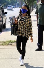 SKAI JACKSON Wearing a Vote Mask at DWTS Studio in Los Angeles 10/03/2020