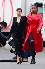 SOFIA CARSON and MEGAN THEE STALLION on the Set of Revlon Commercial in New York 10/01/2020