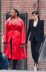 SOFIA CARSON and MEGAN THEE STALLION on the Set of Revlon Commercial in New York 10/01/2020