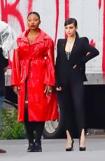SOFIA CARSON and MEGAN THEE STALLION on the Set of Revlon Commercial in New York 10/01/2020