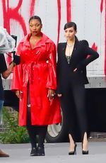 SOFIA CARSON and MEGAN THEE STALLION on the Set of Revlon Commercial in New York 10/01/2020