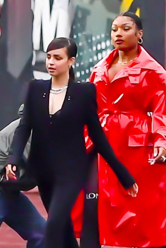SOFIA CARSON and MEGAN THEE STALLION on the Set of Revlon Commercial in New York 10/01/2020