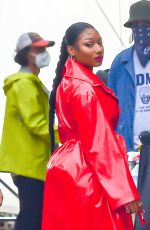 SOFIA CARSON and MEGAN THEE STALLION on the Set of Revlon Commercial in New York 10/01/2020