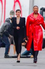 SOFIA CARSON and MEGAN THEE STALLION on the Set of Revlon Commercial in New York 10/01/2020