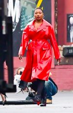 SOFIA CARSON and MEGAN THEE STALLION on the Set of Revlon Commercial in New York 10/01/2020