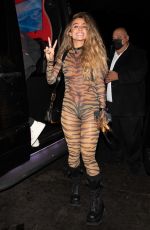 SOMMER RAY in a Leopard Costume at Stassie Halloween Party 10/31/2020