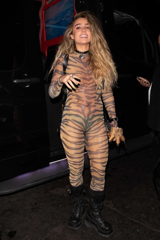 SOMMER RAY in a Leopard Costume at Stassie Halloween Party 10/31/2020