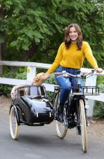 SOPHIA BUSH Out Driving Her Dog at a Bike in Los Angeles 10/27/2020