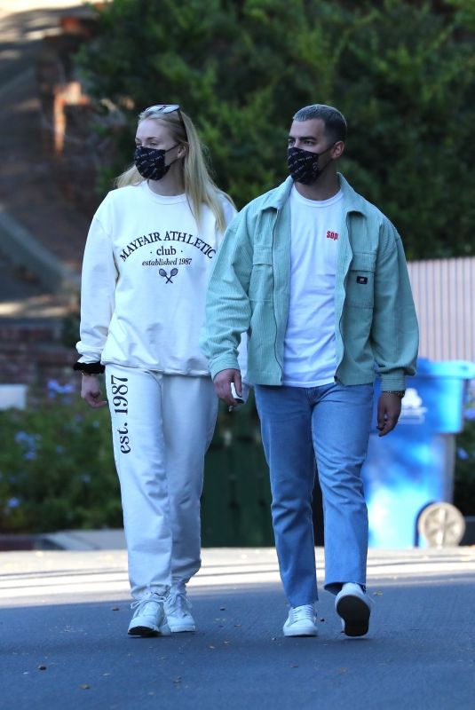 SOPHIE TURNER and Joe Jonas Out and About in Los Angeles 10/27/2020