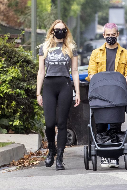 SOPHIE TURNER and Joe Jonas Out in Los Angeles 10/08/2020
