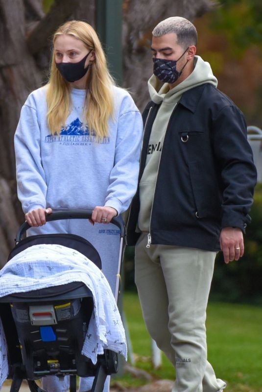 SOPHIE TURNER and Joe Jonas Out in Los Angeles 10/25/2020