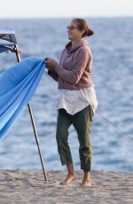TERI HATCHER Out on the Beach in Malibu 10/11/2020