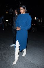 TINA KUNAKEY Arrives at Isabel Marant Spring/Summer 2021 Fashion Show in Paris 10/01/2020
