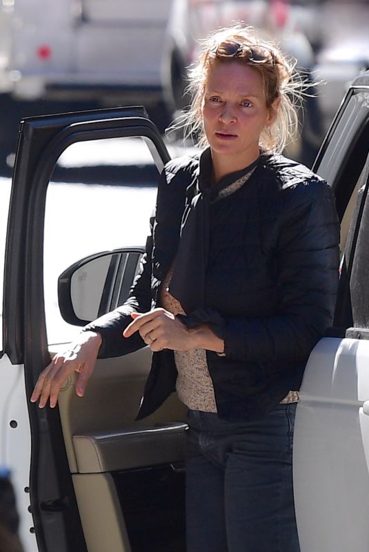 UMA THURMAN Out and About in New York 10/24/2020