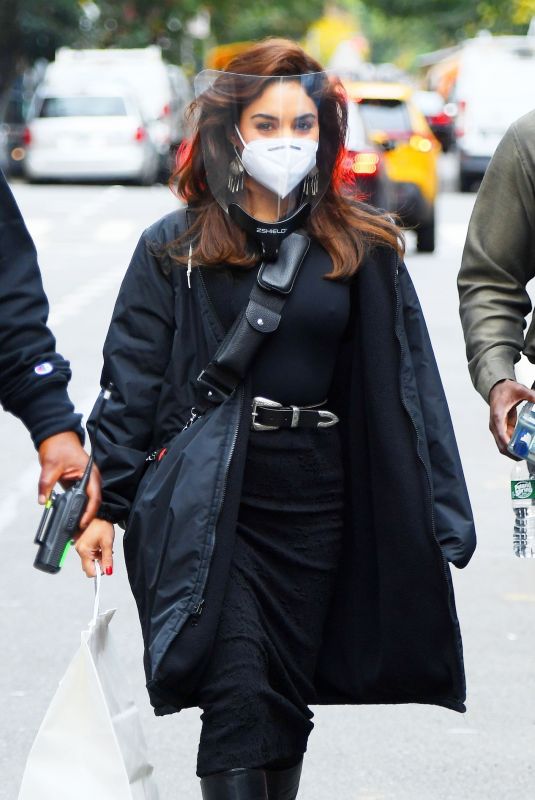 VANESSA HUDGENS on the Set of Tick, Tick... Boom! in New York 10/21/2020